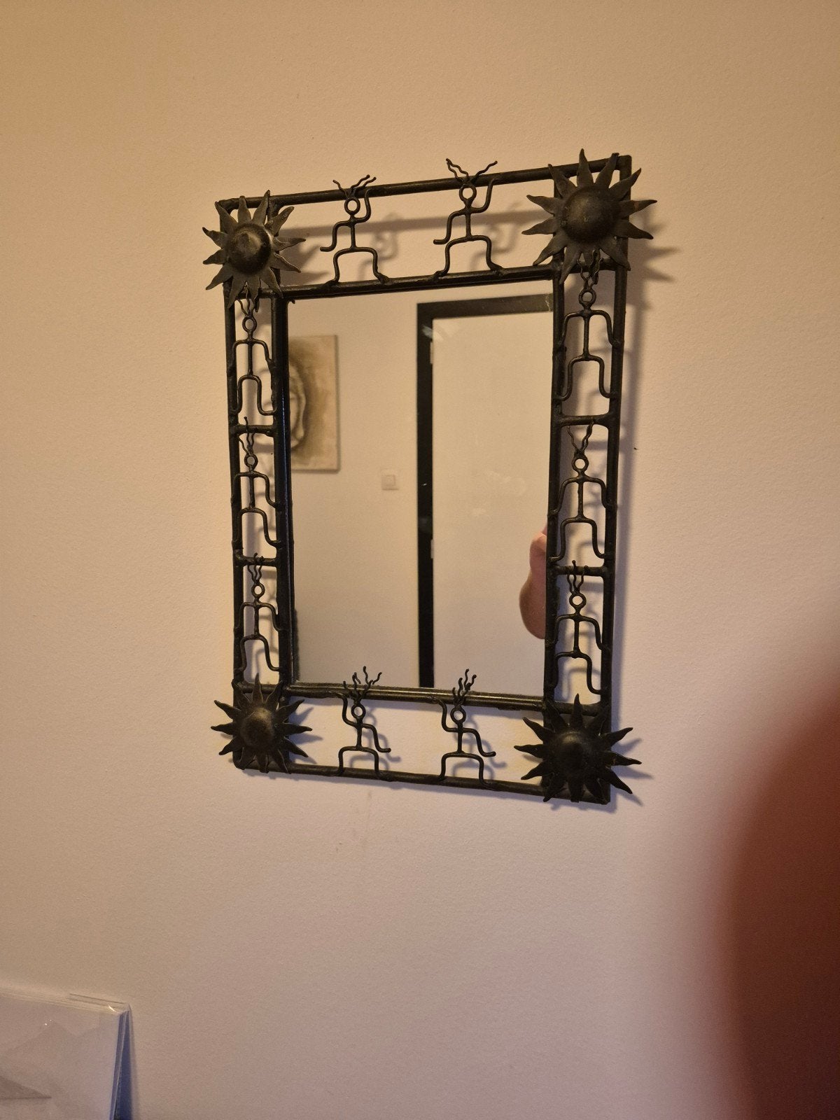 magnifique miroir solaire ancien des années 1970, Enlèvement ou Envoi