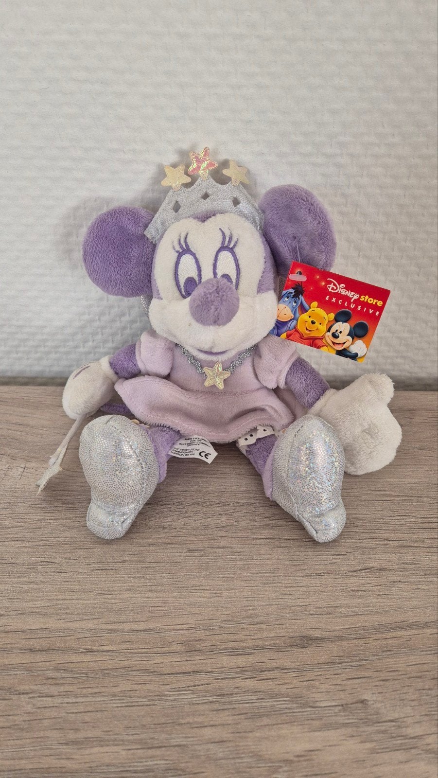 Peluche Disney - Minnie Mousse avec baguette magique, Souris, Disney, Avec vêtements ou accessoires, Petit (moins de 20 cm)