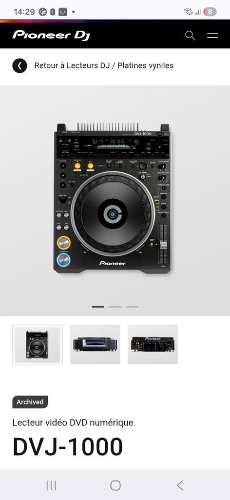 Pioneer dvj 1000, Enlèvement ou Envoi, Pioneer