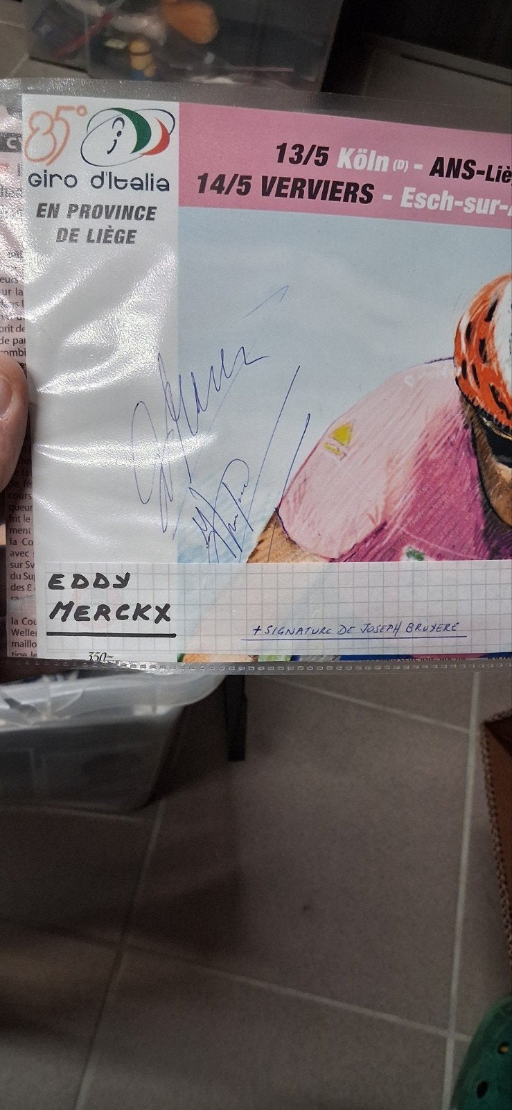 Fietsen, signeersessies, Ophalen
