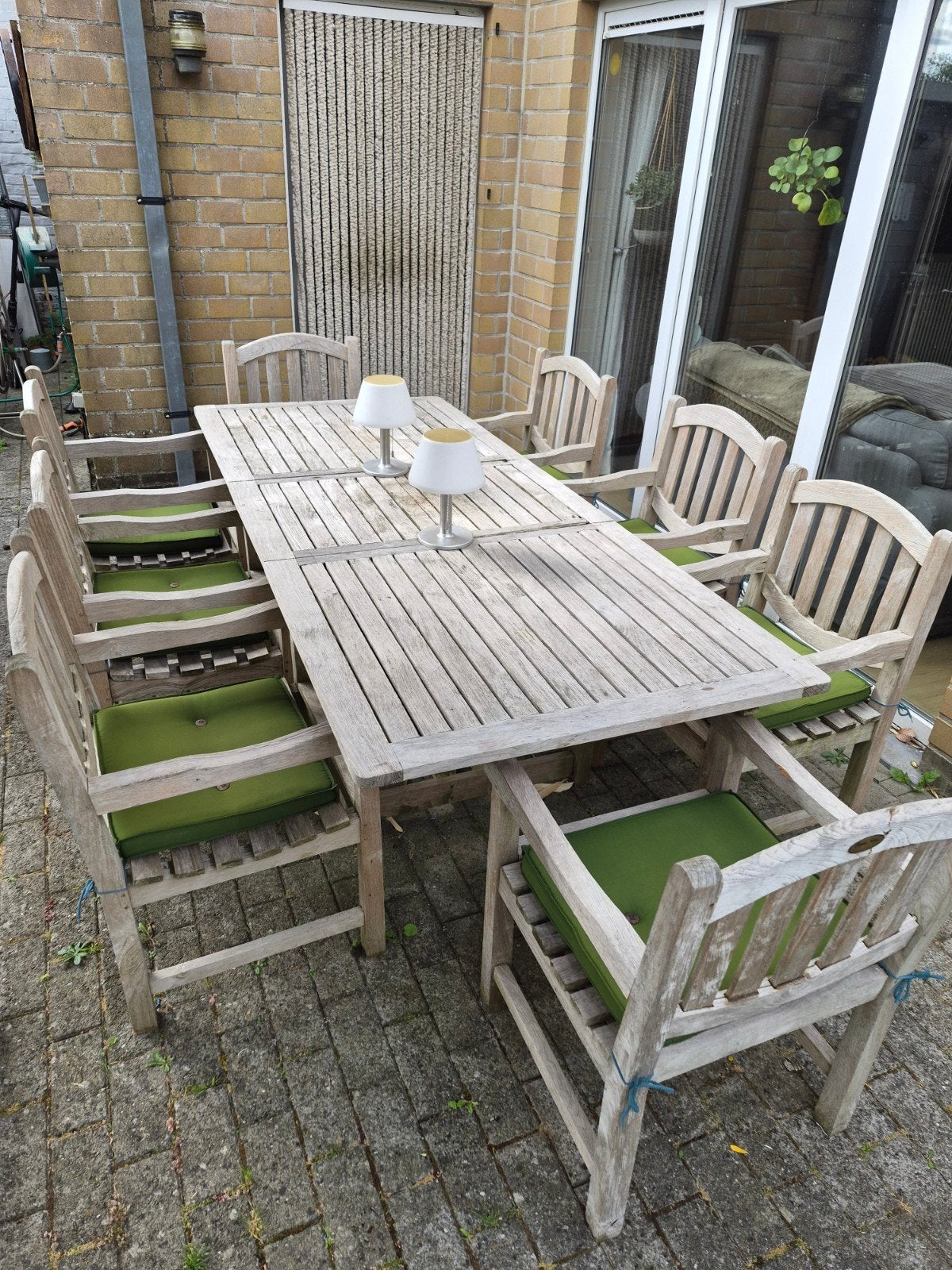 Tuinset teak 8 personen, Tuin en Terras, Ophalen