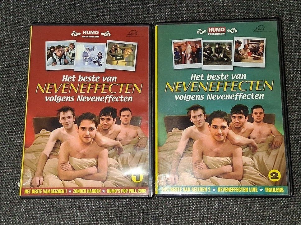 2 Dvd´s Het beste van Neveneffecten humo, canvas woestijnvis, CD & DVD, DVD | Cabaret & Sketchs, Utilisé, Programmes TV ou Sketchs