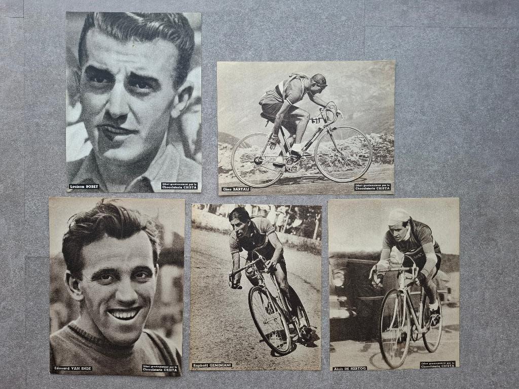 Grandes cartes cyclistes (Chocolaterie Crista), Enlèvement ou Envoi, Utilisé, Cartes de joueur