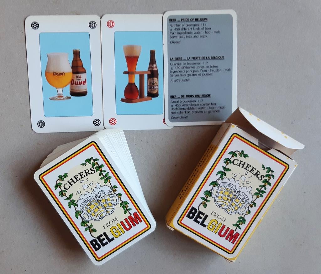 SPEELKAARTEN RECLAME CHEERS FROM BELGIUM  BIER BIERE, Verzamelen, Ophalen of Verzenden, Speelkaart(en)