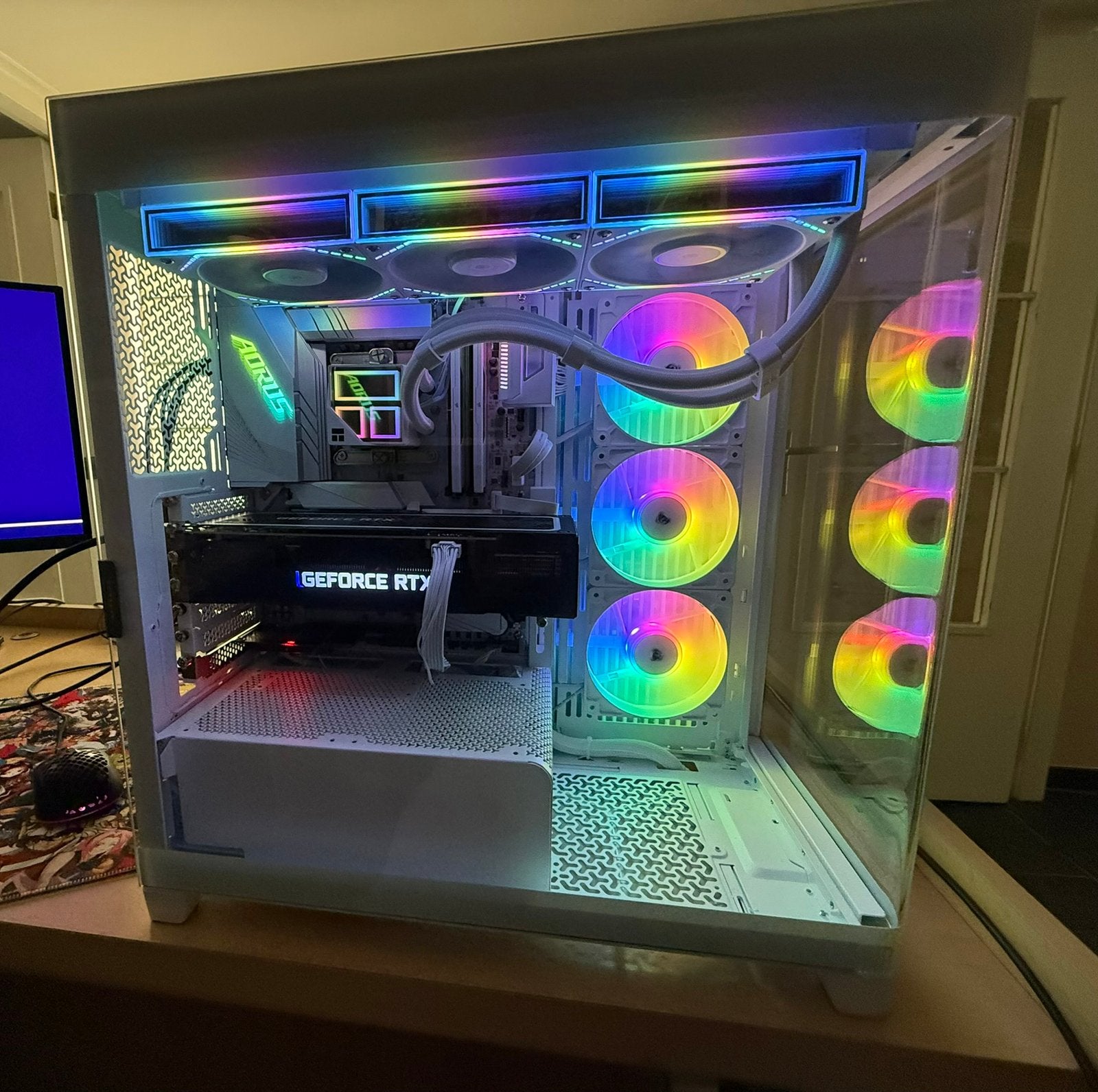 Witte high end gaming pc i9 14900k rtx 4080 compleet, Computers en Software, Desktop Pc's, SSD, Gaming, Ophalen