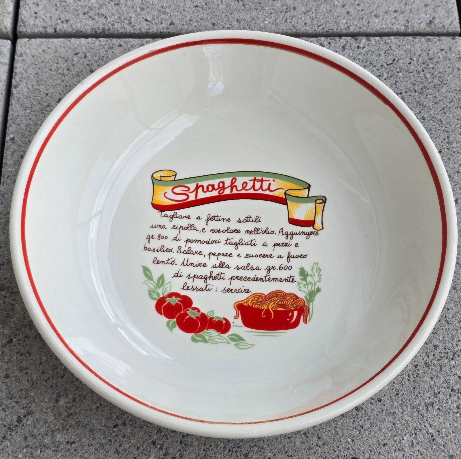 Bol à pâtes italien en céramique — 31 cm, Collections, Pièces de caddie, Enlèvement ou Envoi