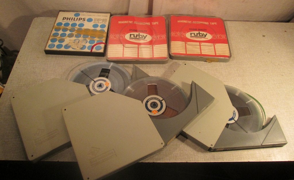 6 Prima Bandrecorder Tapes - 18cm, Ophalen of Verzenden, Onderdeel, Met banden