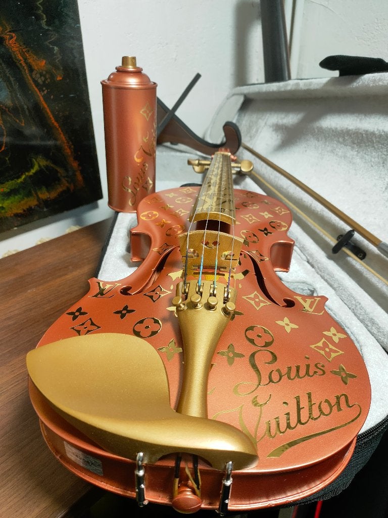 Violon LV, Antiquités & Art, Sculpture, Multicolore, Bois, Enlèvement ou Envoi
