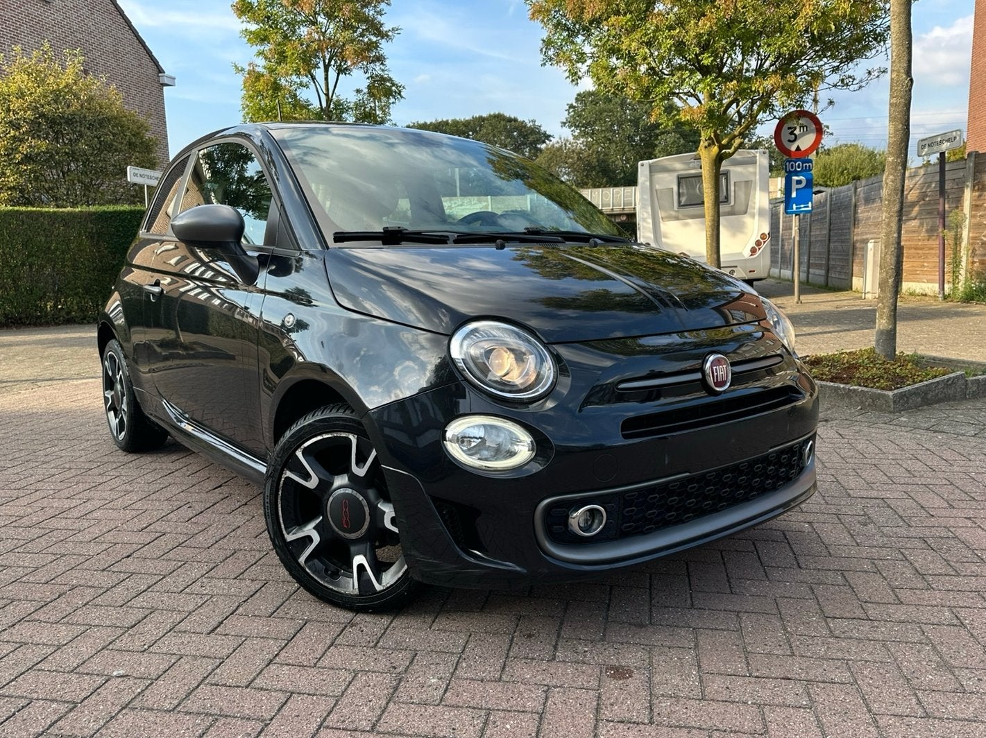 Fiat 500 Sport • 2018 • 1e Eigenaar • Gekeurd v. Verkoop, Auto's, Leder en Stof, Zwart, Particulier, 1200 cc