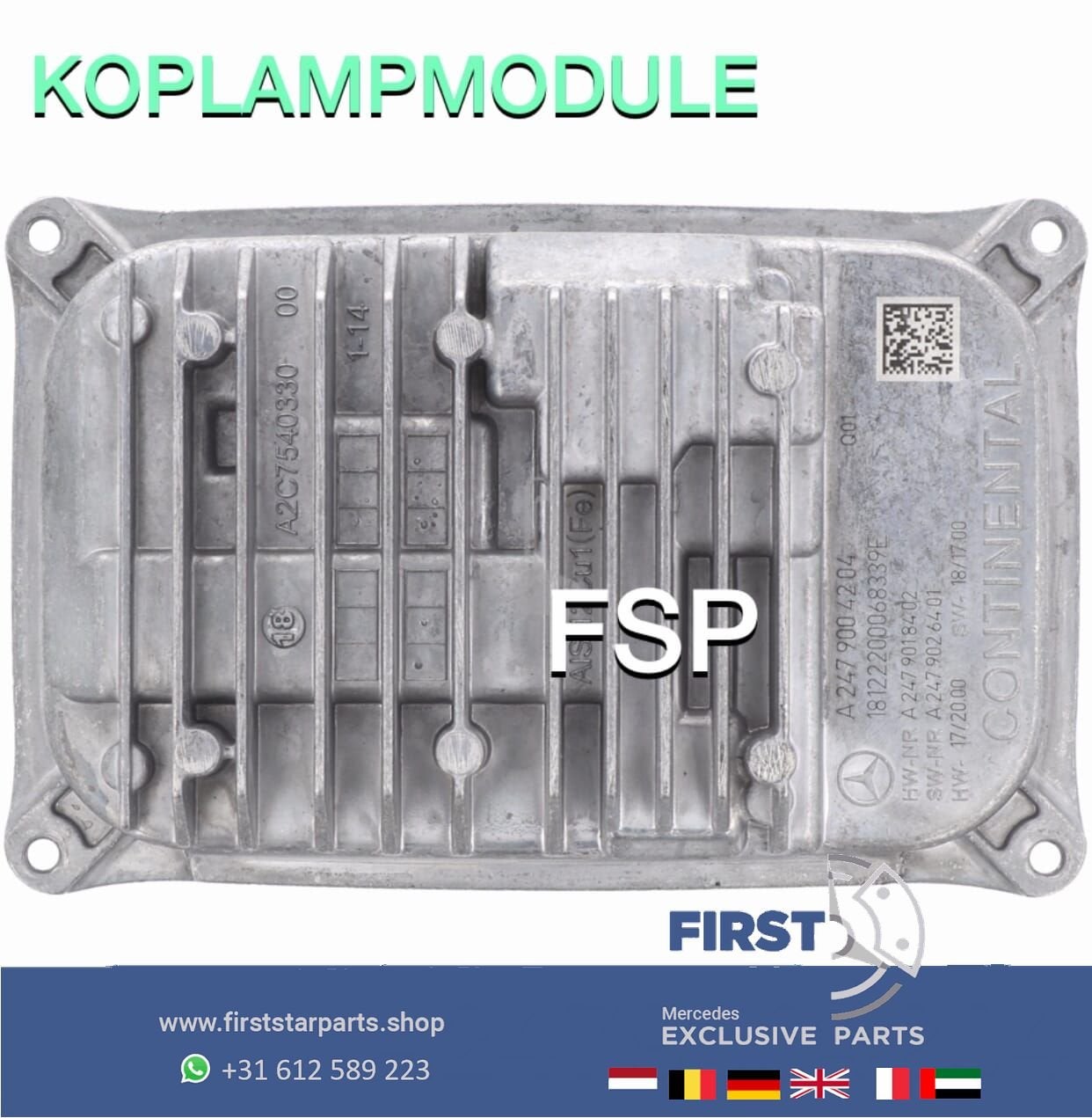 A2479004204 KOPLAMPMODULE W177 A W247 B W118 CLA W205 C W253, Utilisé, -, -, Enlèvement ou Envoi