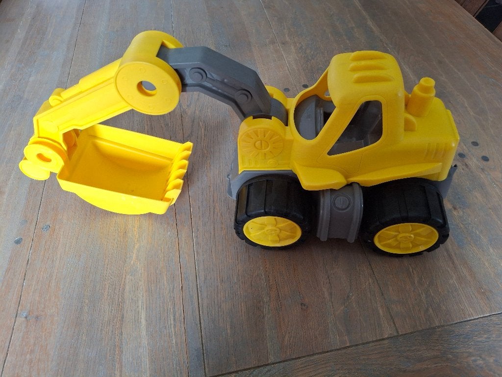 Gele graafmachine, Kinderen en Baby's, Speelgoed | Buiten | Voertuigen en Loopfietsen, Ophalen of Verzenden, Gebruikt