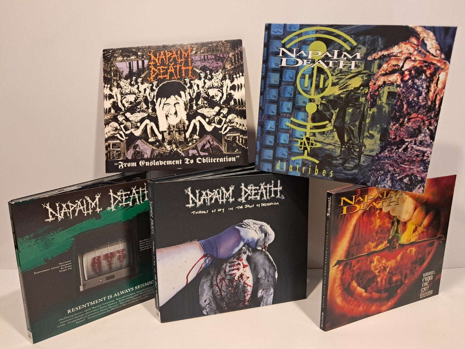 NAPALM DEATH - lot 5 cd's, Ophalen of Verzenden