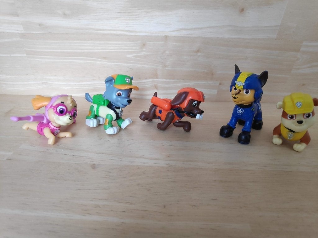 Set van 5 paw patrol actiefiguren, Enlèvement, Comme neuf