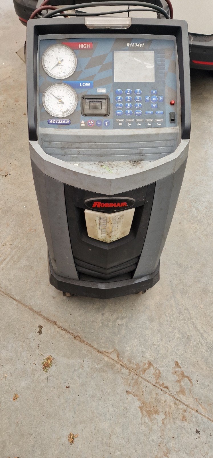auto-airconditioning vulmachine, Ophalen