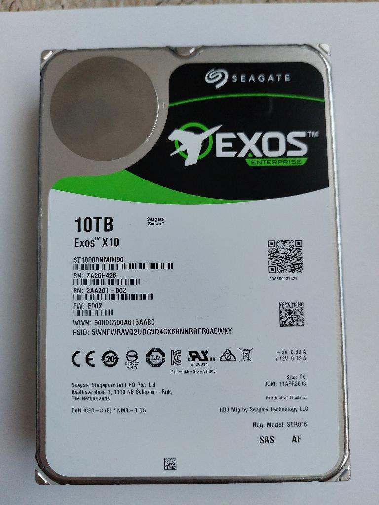Seagate Exos Entreprise X10 SAS. 10T, Neuf, SAS, HDD, Interne
