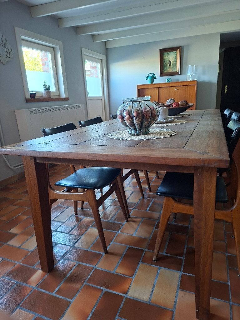 Table en chêne, Maison & Meubles, Tables | Tables à manger, Comme neuf, 50 à 100 cm, 200 cm ou plus, Cinq personnes ou plus, Rectangulaire