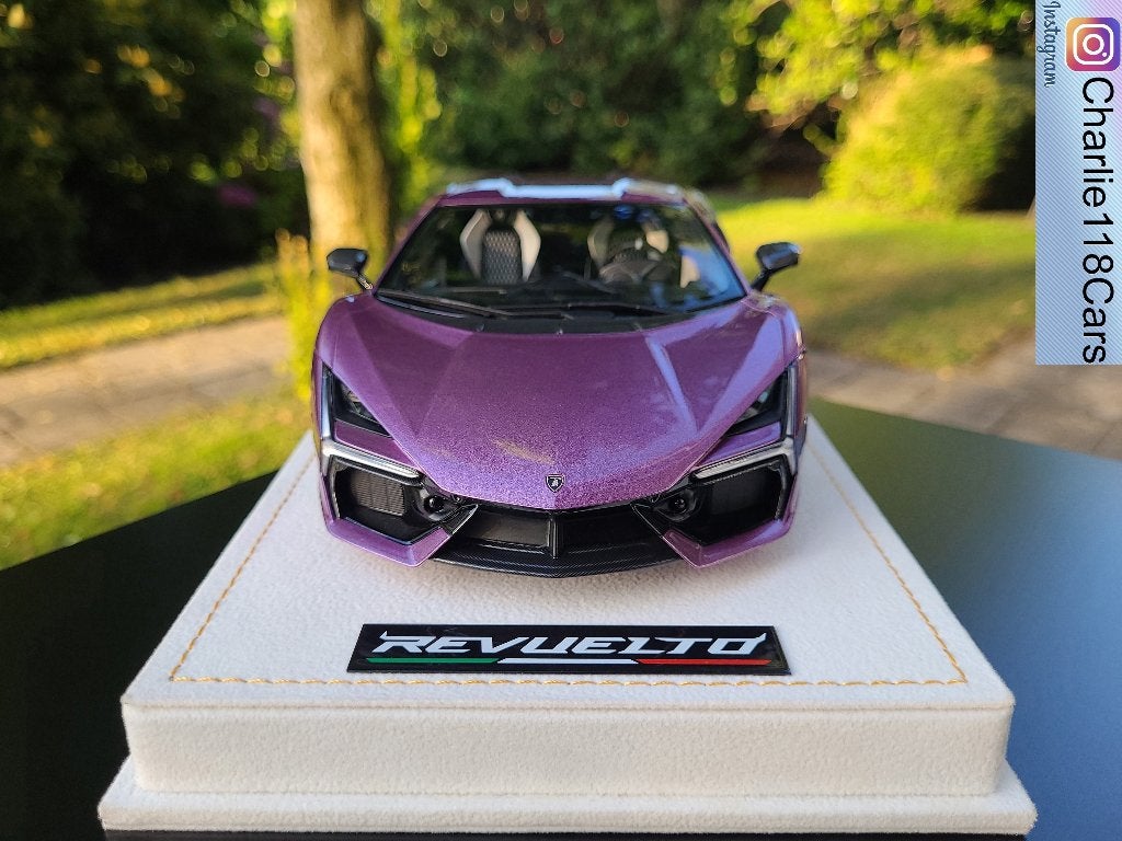 MR Collection 1/18 Lamborghini Revuelto – Viola SE30, Hobby & Loisirs créatifs, Voitures miniatures | 1:18, Enlèvement ou Envoi