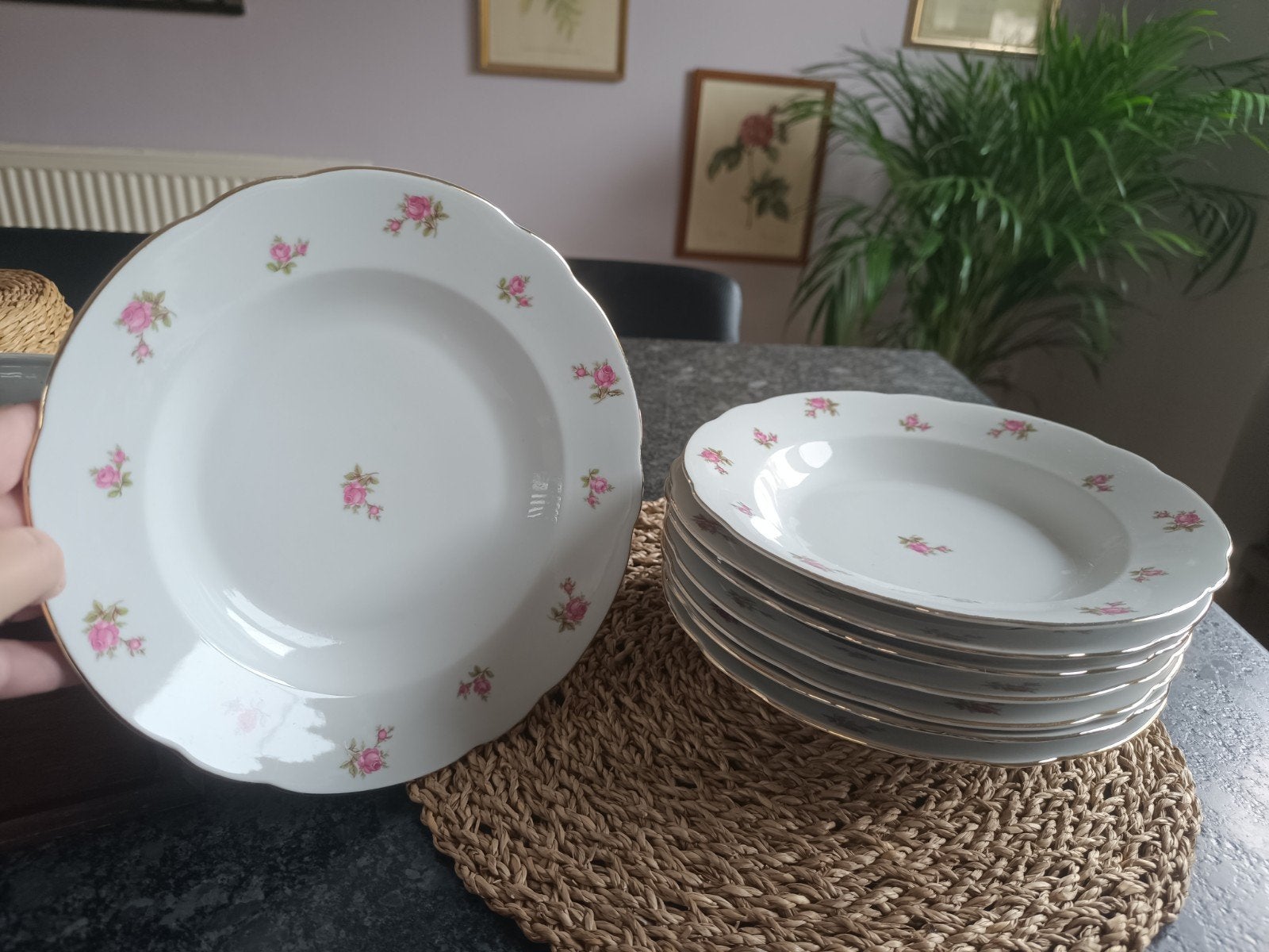 8 assiettes profondes en porcelaine de Bavière, Enlèvement ou Envoi