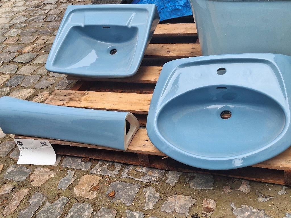Lavabos bleus vintage, Enlèvement, Neuf, Lavabo ou Évier