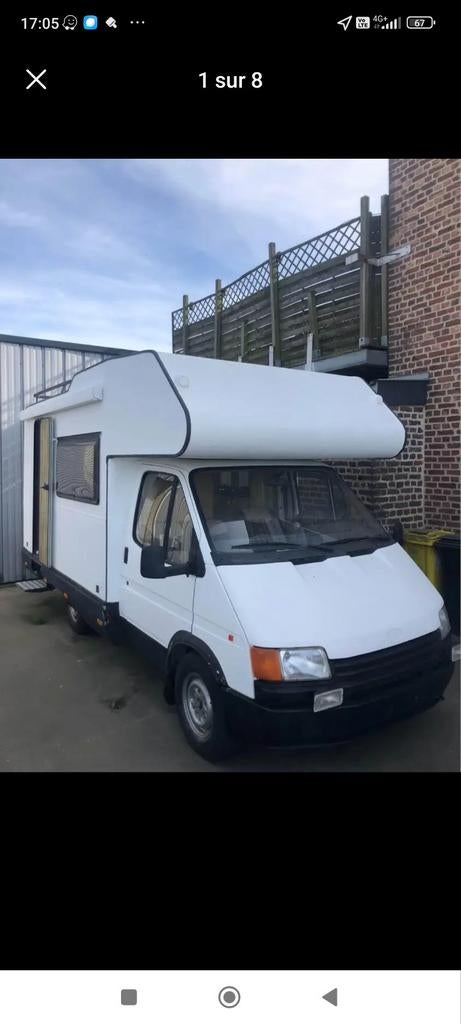 Camping-car ancêtre ford transit 2,5 diesel de 1990, Ford, Diesel, Particulier, Ford