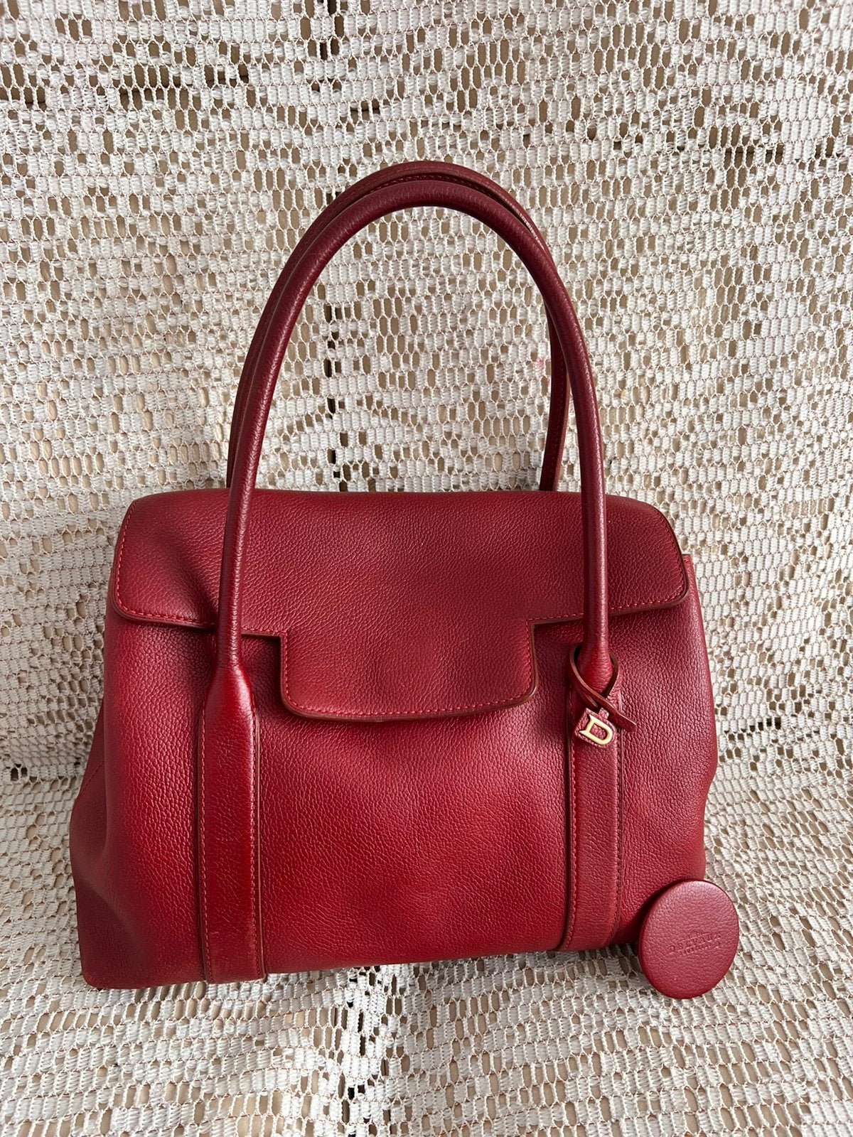 DELVAUX Légende-model tas in bordeauxrood leer, Ophalen of Verzenden, Zo goed als nieuw