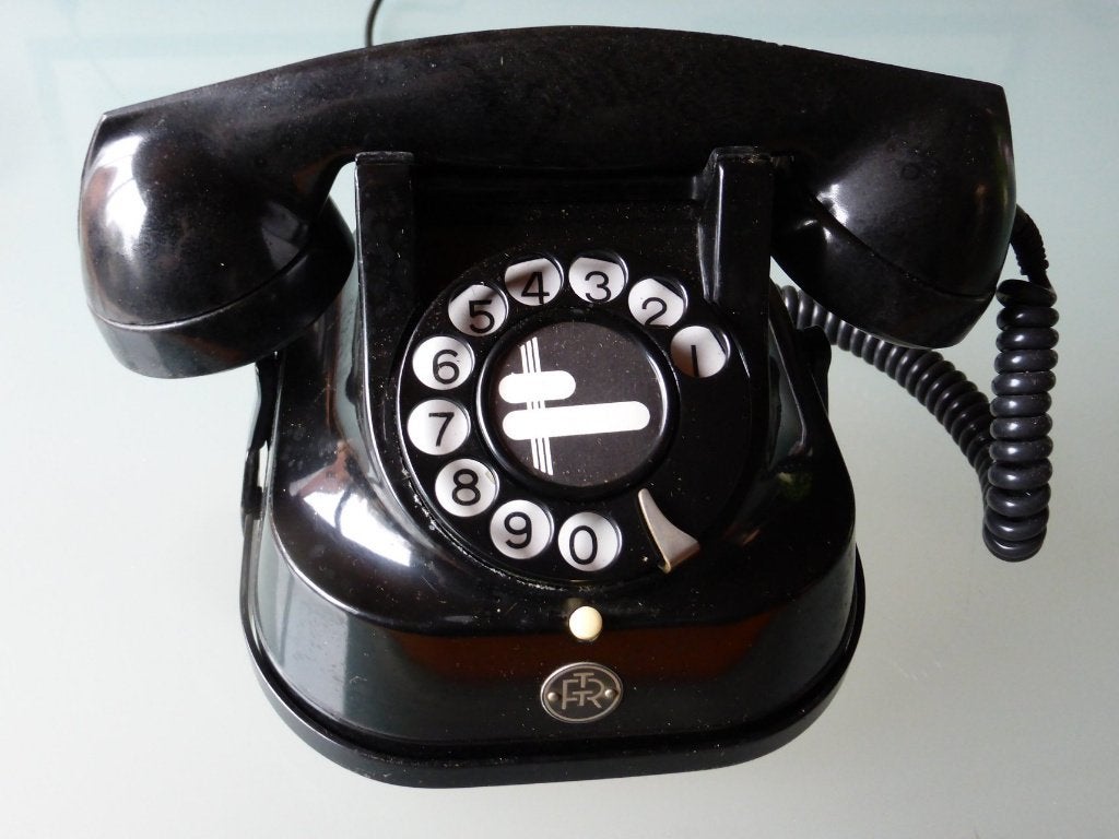 oude telefoon, Ophalen, Gebruikt, Bakeliet