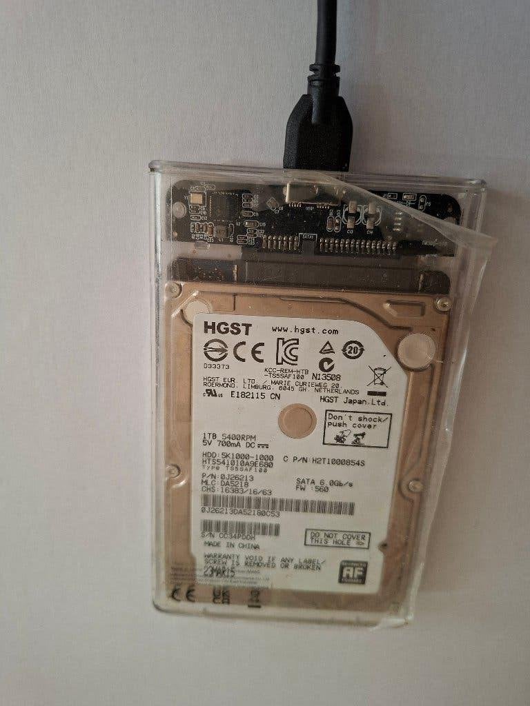externe harde schijf (1TB), Computers en Software, Ophalen, Gebruikt, HDD, 1 TB