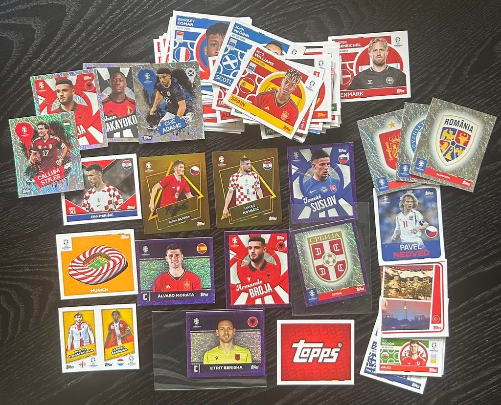 100 stickers Euro 2024 vanaf €10,-, Envoi, Comme neuf, Plusieurs autocollants