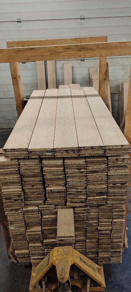 63 m2 eiken parket 1,5cm dik 1550 euro voor alles, Gebruikt, 10 m² of meer, 10 tot 30 cm, Hout