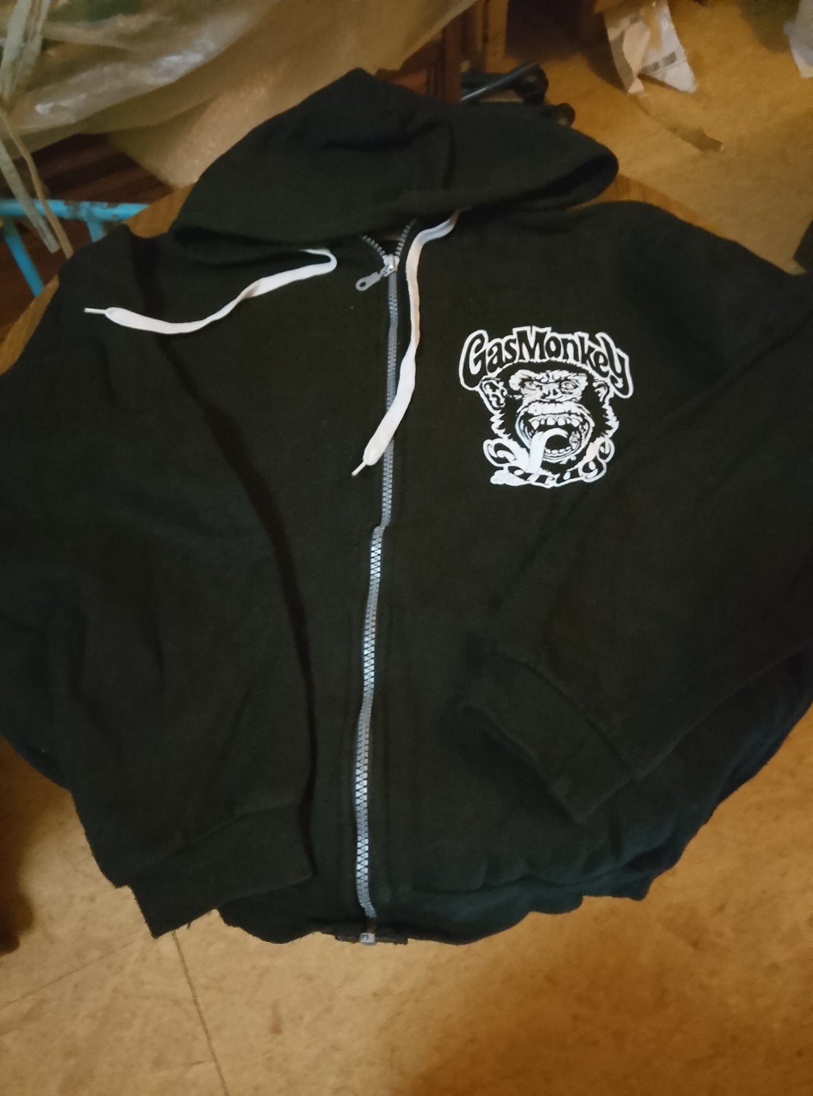 Sweater met capuchon en rits, gas monkey,small, Kleding | Heren, Overige Herenkleding, Ophalen