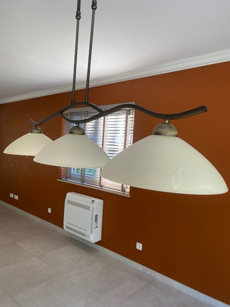 lamp, Huis en Inrichting, Lampen | Hanglampen, Ophalen, Zo goed als nieuw, Glas