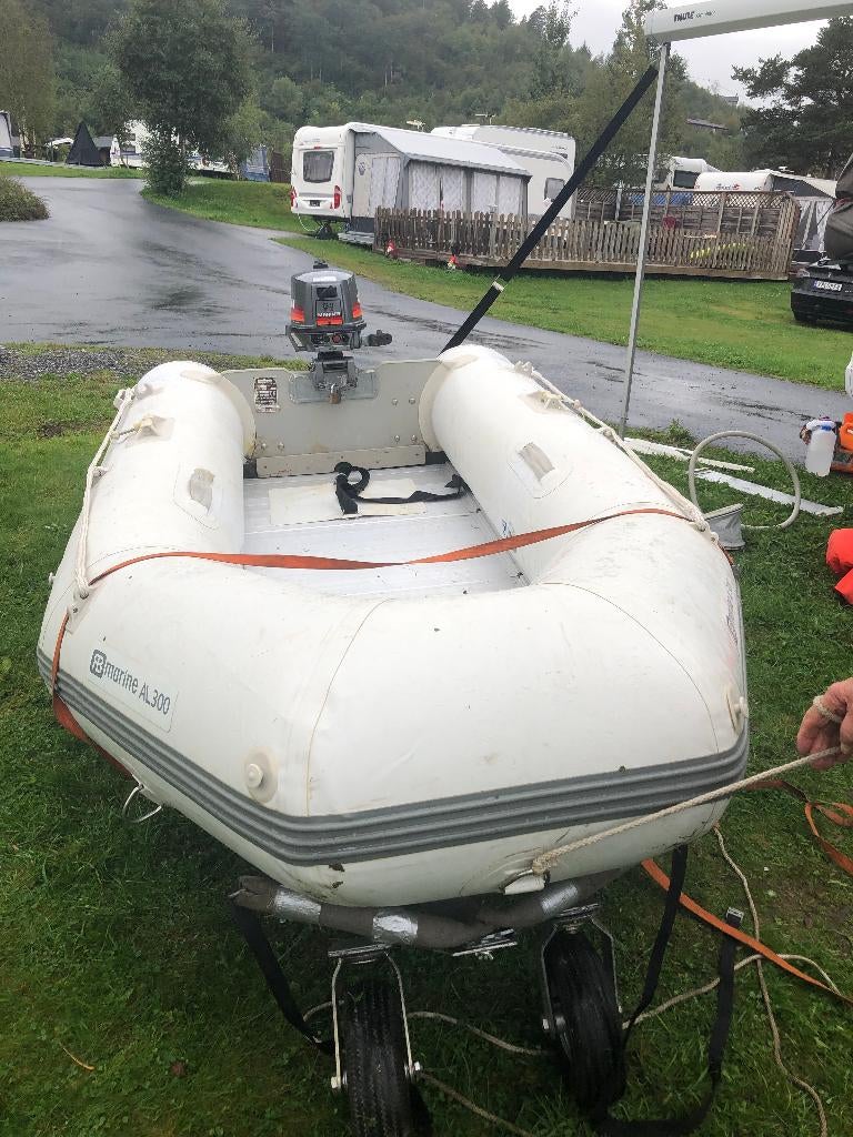 rubberboot Marine AL 300 met 4PK Mariner motor, Watersport en Boten, Ophalen, Gebruikt, Benzine, Overige materialen