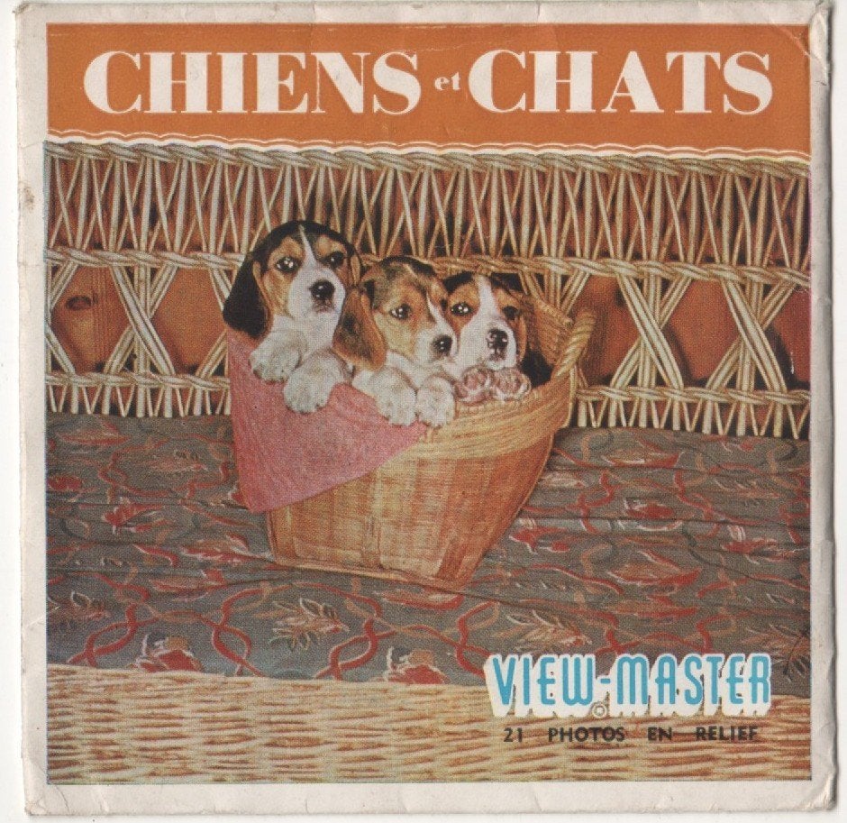 View-master Chiens et chats B 620 Livret en français, Antiquités & Art, Enlèvement ou Envoi