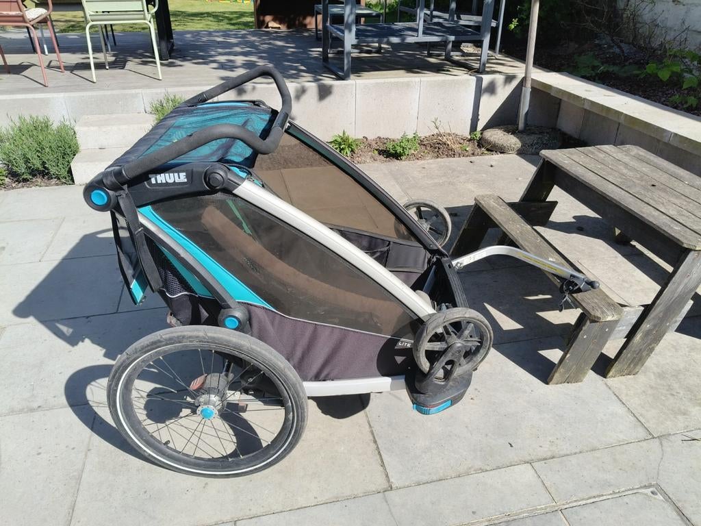 Thule Lite dubbele fietskar, Ophalen, Gebruikt, Opvouwbaar, 20 tot 40 kg