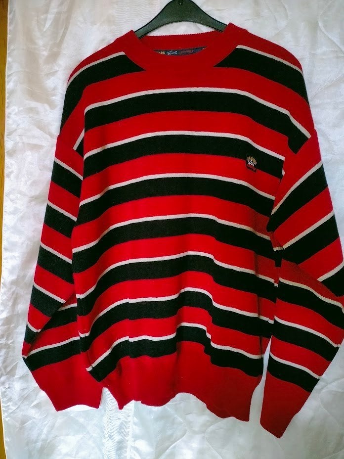 Trui,gestreept,rood,wit,zwart,ronde hals,Paul&Shark,maat:XL., Kleding | Heren, Meerkleurig, Maat 56/58 (XL), Ophalen of Verzenden