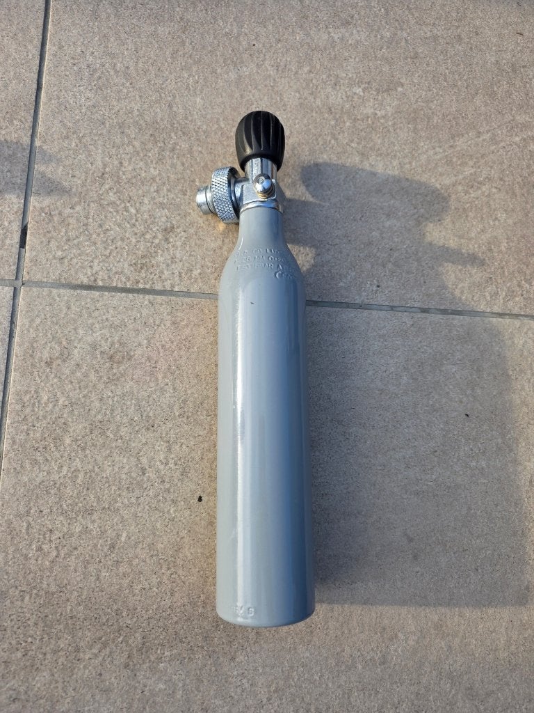 Aluminium Mini-duikcilinder / Pony Bottle met DIN-kraan, Watersport en Boten, Ophalen, Gebruikt, Duikfles