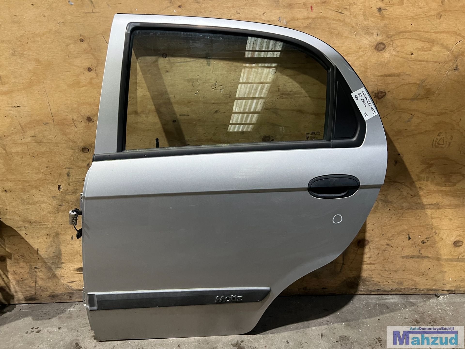CHEVROLET MATIZ Zilver 92U links achter deur 2005+, Gebruikt, Info@gm.com, Chevrolet, Deur