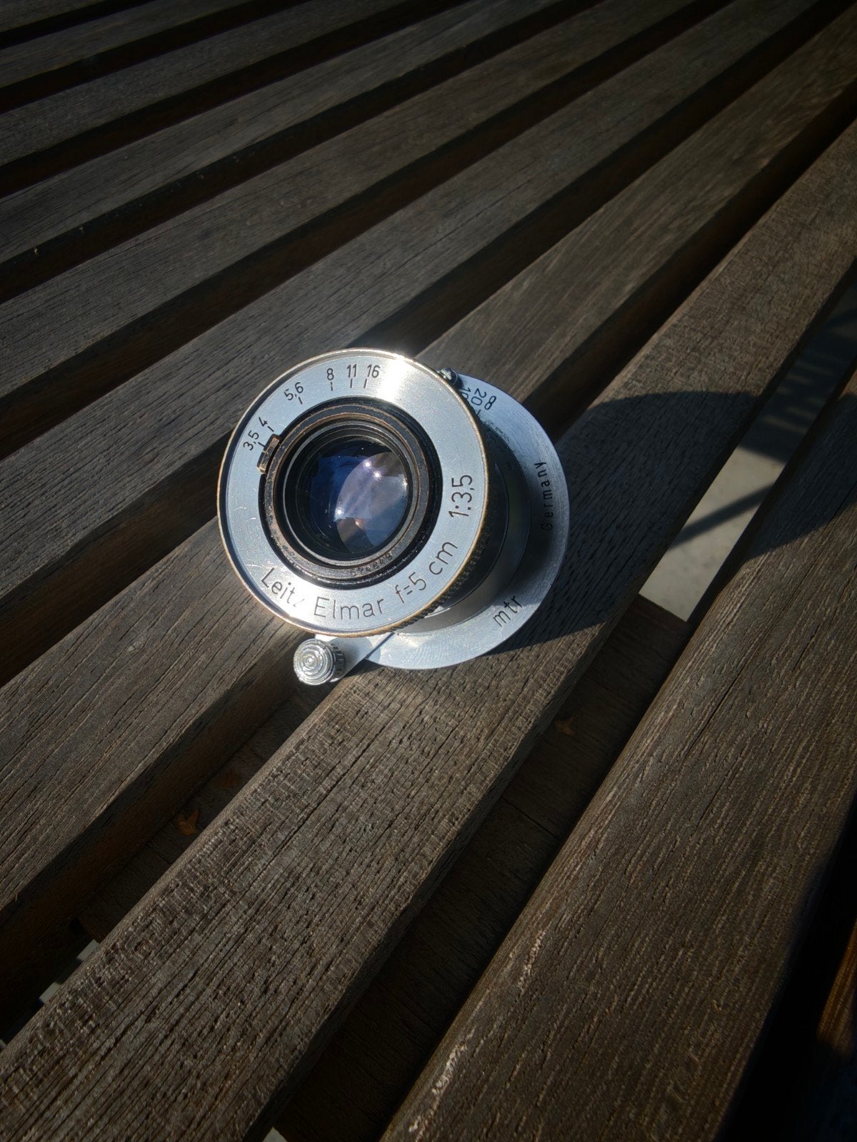 Leica Elmar 5 cm 50 mm f/3,5 pliable L39 LTM, TV, Hi-fi & Vidéo, Photo | Lentilles & Objectifs, Enlèvement ou Envoi, Utilisé, Leica