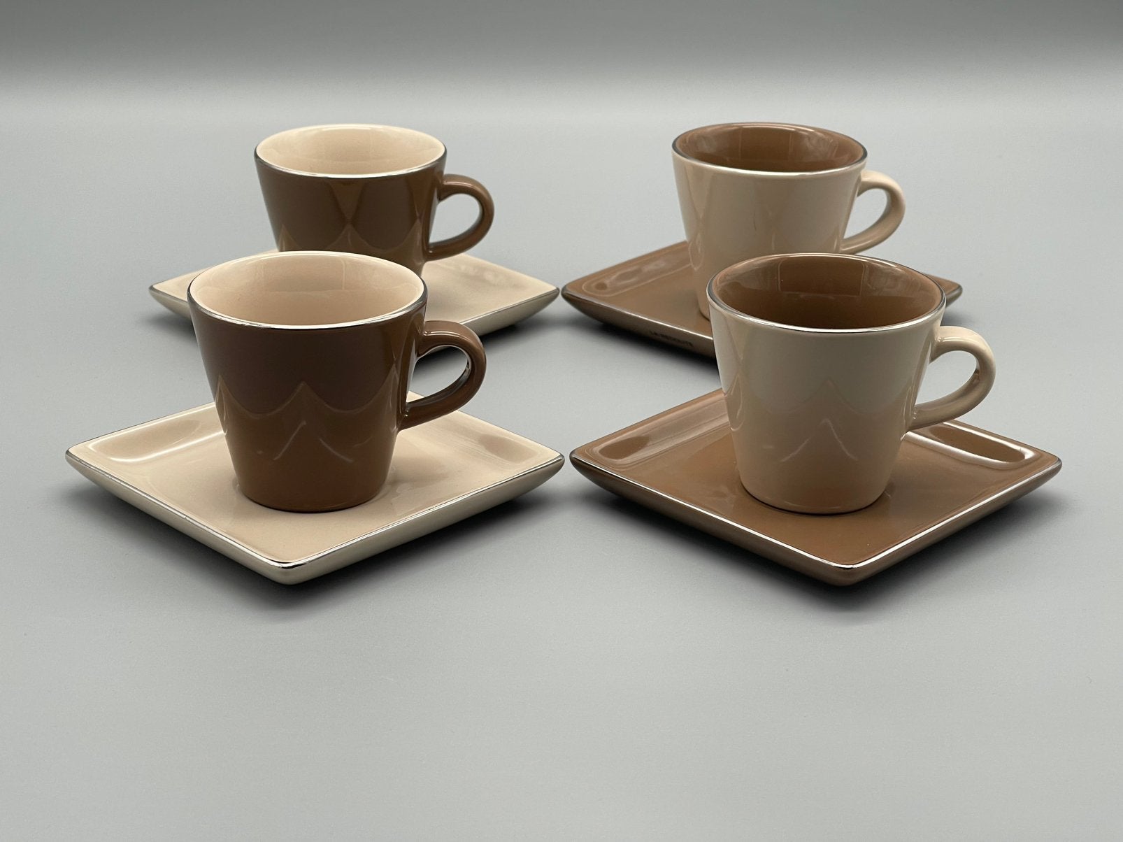 Vintage La Redoute espresso kopjes set van 4, Ophalen of Verzenden