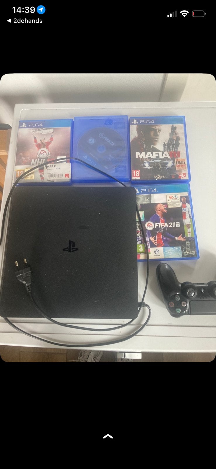 Ps4 slim 1 tb, Met games, Ophalen of Verzenden, Zo goed als nieuw, 1 TB