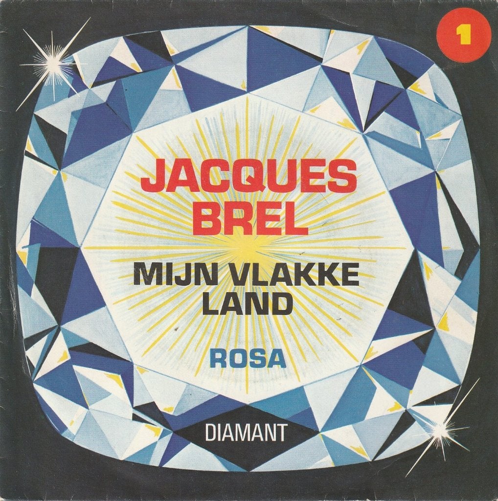 Jacques Brel - Mijn vlakke land, CD & DVD, Vinyles Singles, Réédition, 7 inch, Autres genres, Utilisé