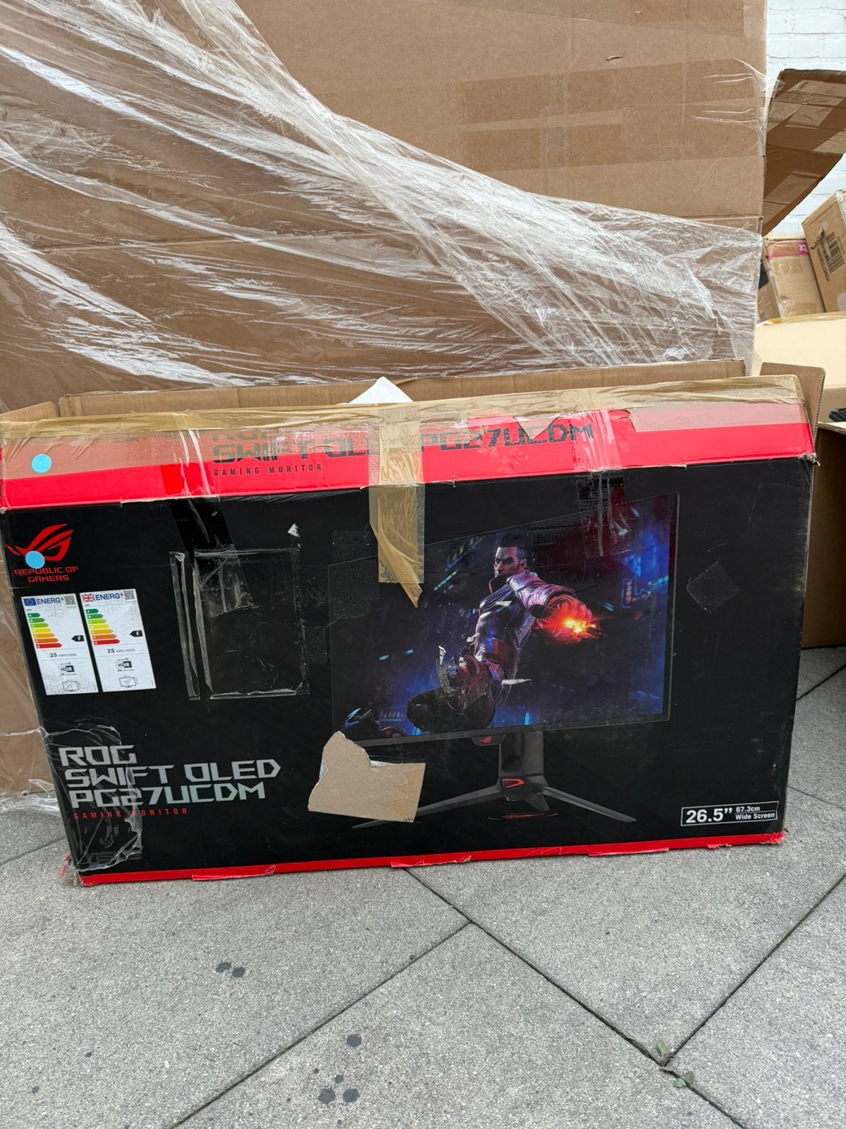 ASUS ROG SWIFT OLED PG27UCDM - MONITOR - scherm kapot!, Computers en Software, Ophalen of Verzenden, Zo goed als nieuw