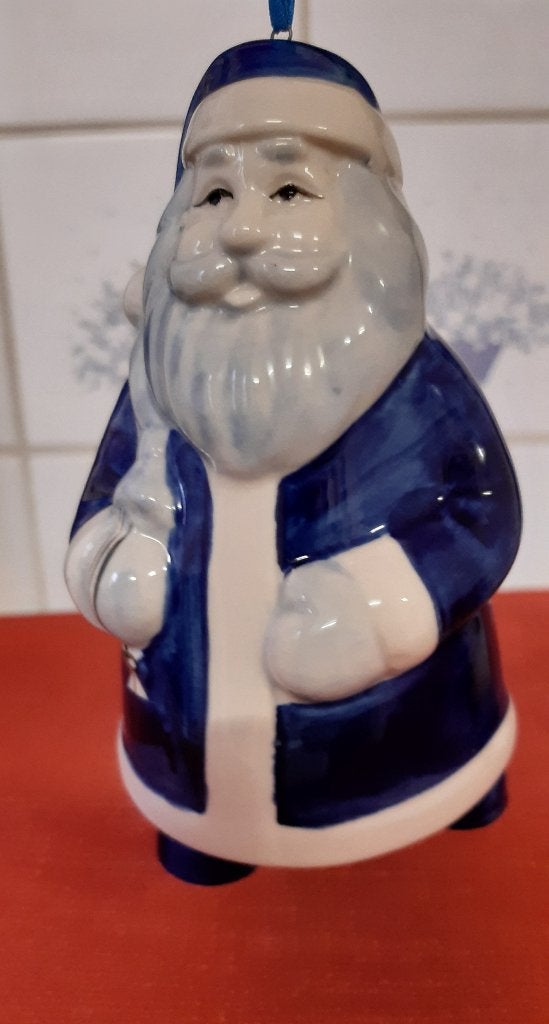 Delfts blauw Kerstman met rugzak (Kerstboom decoratie), Diversen, Ophalen, Nieuw