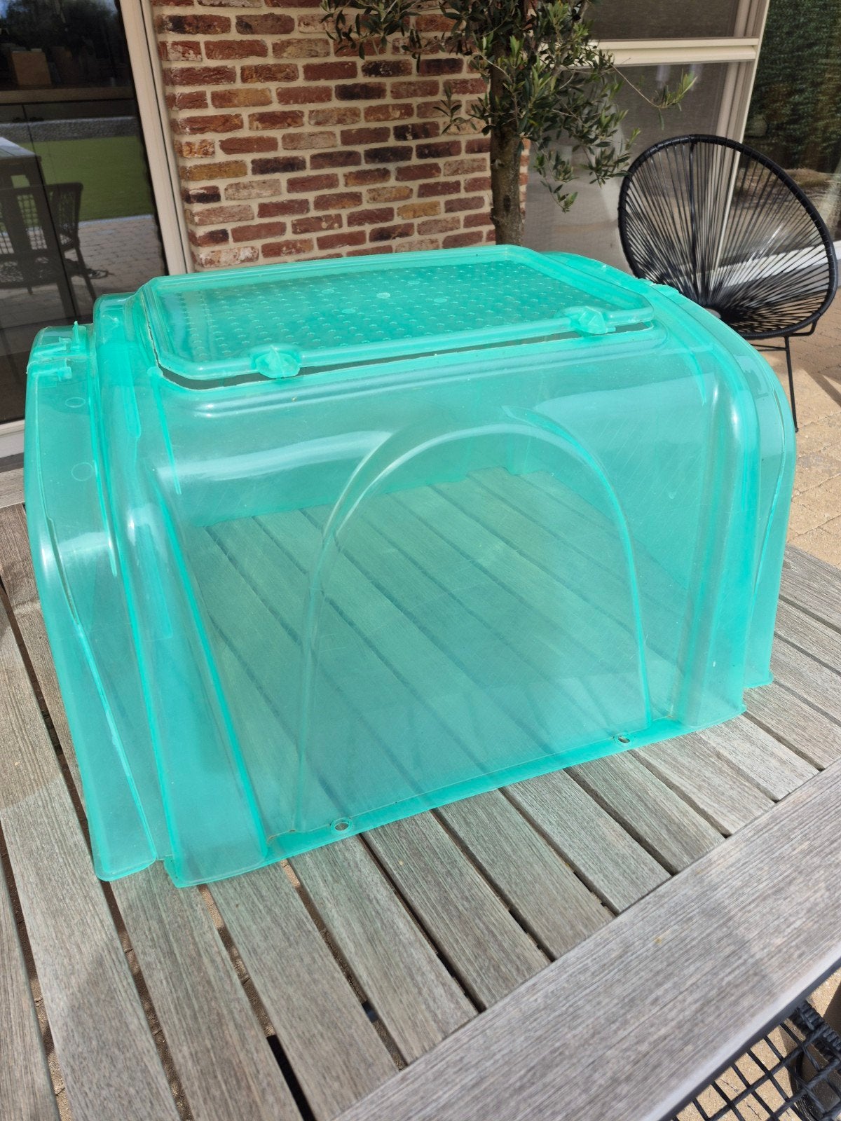 mini kweektunnel, Ophalen, Plastic