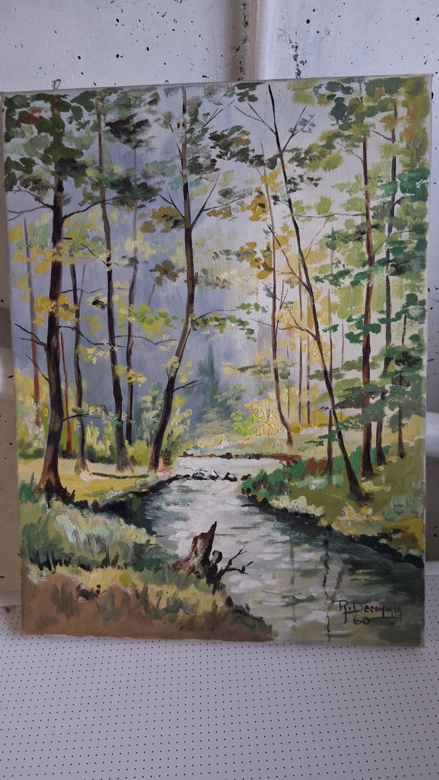 peinture sur toile René De Coninck, Antiquités & Art, Art | Peinture | Classique, Enlèvement ou Envoi, Encadré, Paysage, Toile