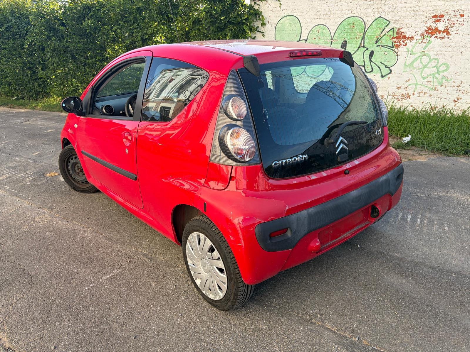 Citroen c1 1.0 essence 2008, Autos, Citroën, Rouge, Achat, Boîte manuelle, Noir