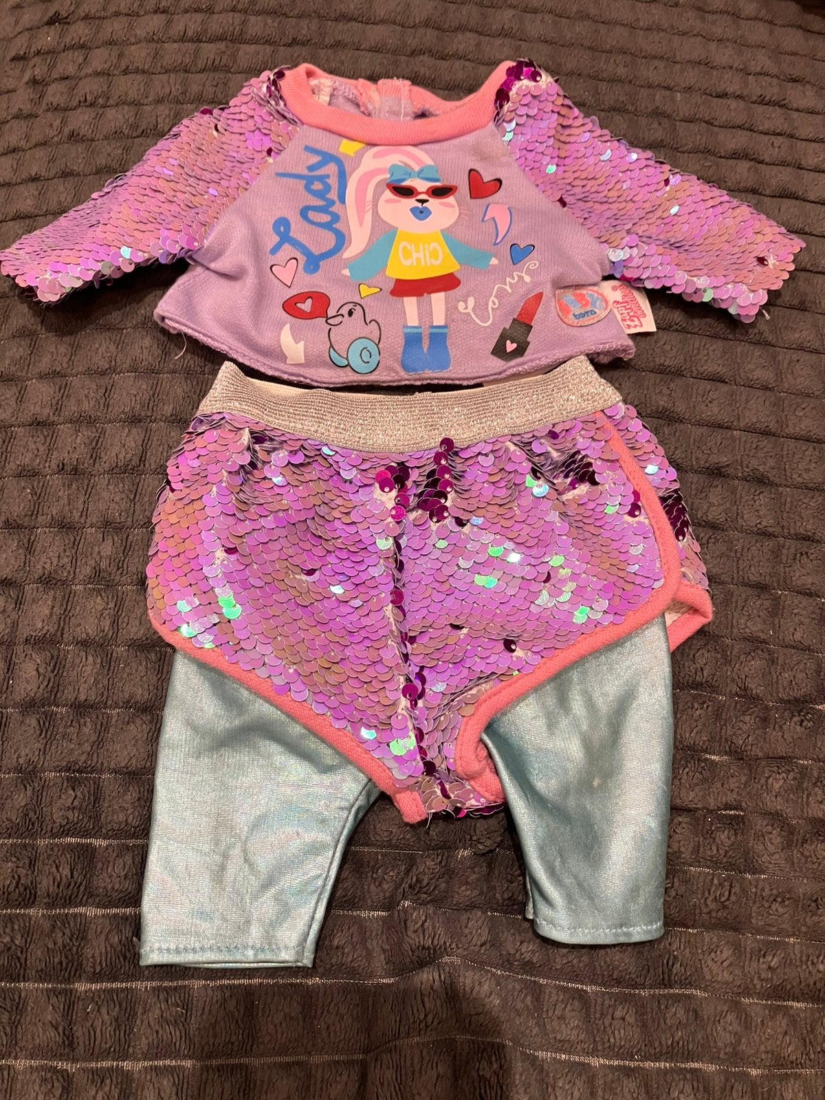 Ensembl paillettes Baby Born Zapf Creation pour poupée 43 cm, Enlèvement ou Envoi, Utilisé