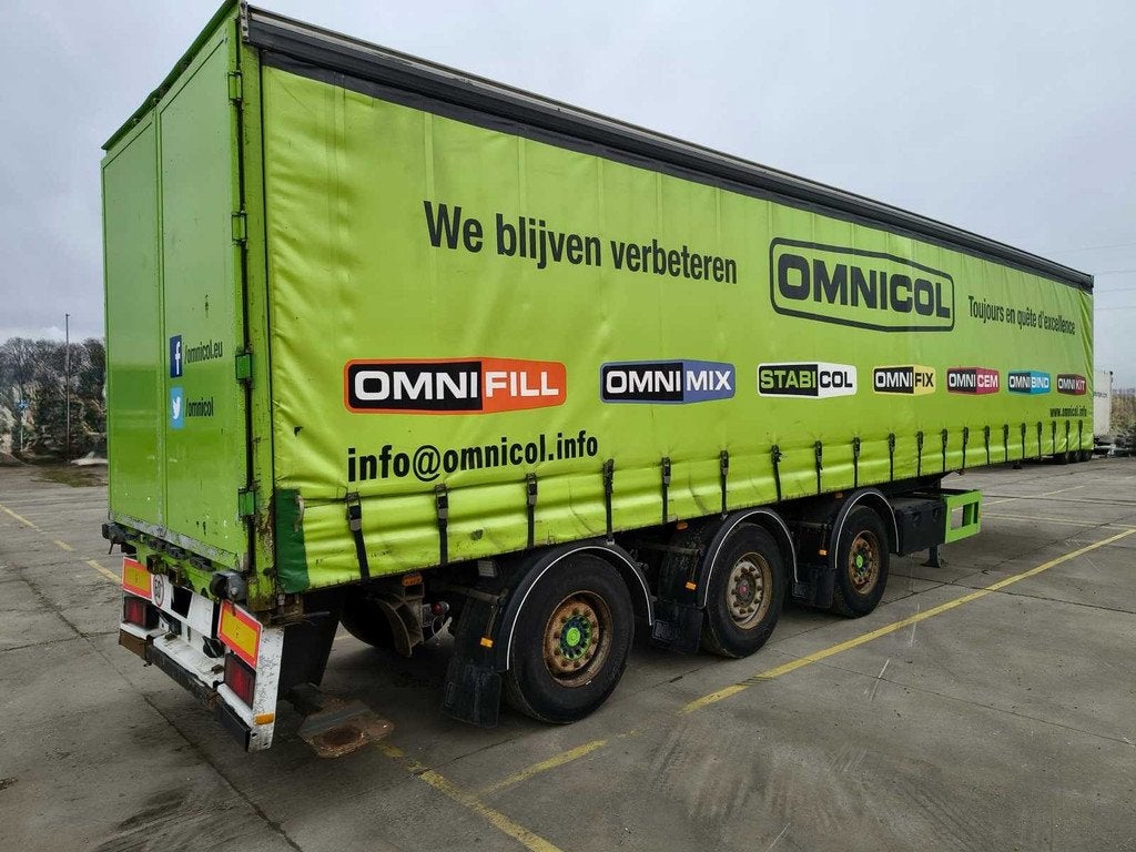 2003 KWB P-393-STI-H schuifzeil oplegger - MTM 39T, Auto's, Vrachtwagens, Overige brandstoffen, Bedrijf, Aanhangers en Opleggers