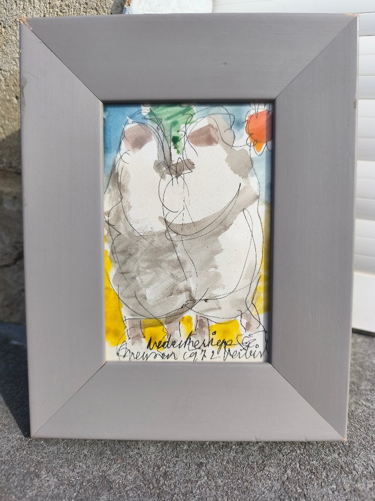 aquarelle signe, Enlèvement ou Envoi, Aquarelle