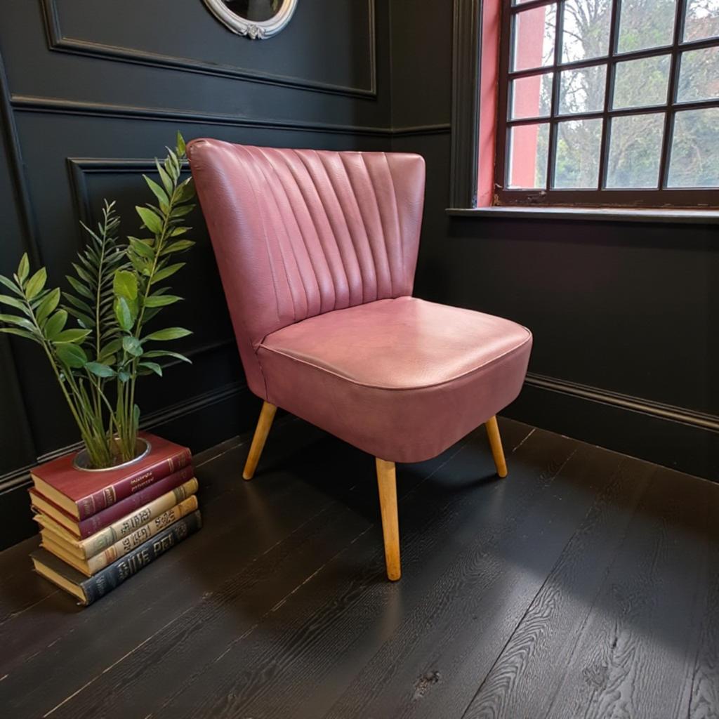 Fauteuil cocktail vintage violet clair/lilas, Envoi